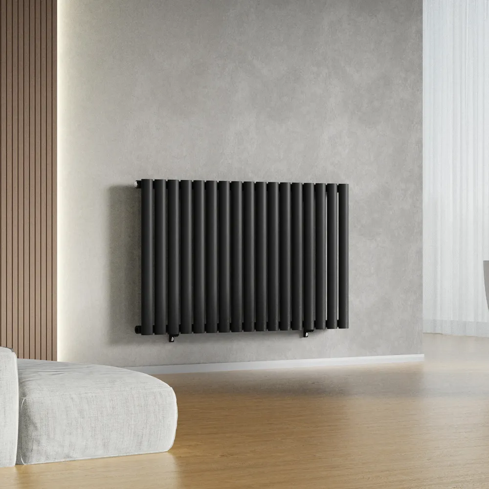 Radiateur horizontal simple colonne design noir 1 020 mm x 600 mm, 2 370 BTU Myhomeware