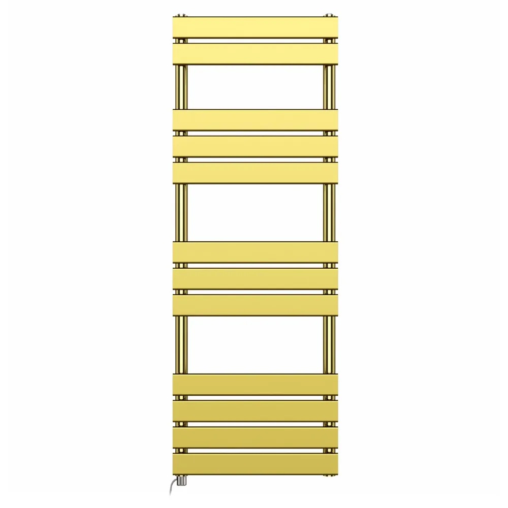 Radiateur de salle de bain design avec sèche-serviettes électrique doré brillant de 500 mm de large x 1 400 mm Myhomeware
