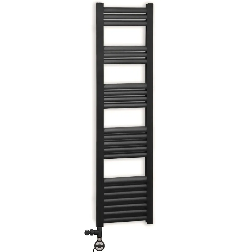 Radiateur sèche-serviettes design Accuro Korle noir mat 500 mm x 1 400 mm myhomeware