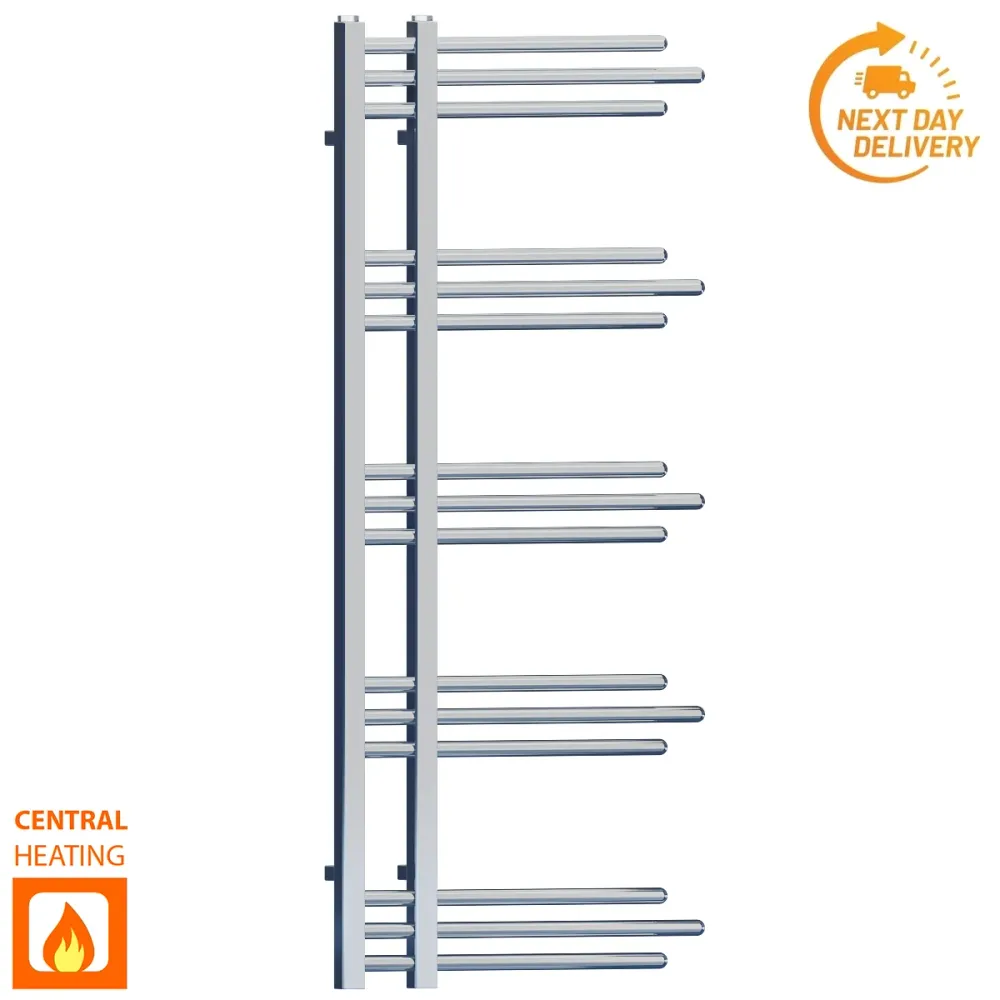 Radiateur sèche-serviettes design Sydney Chrome de 500 mm de large et 1 200 mm de haut myhomeware