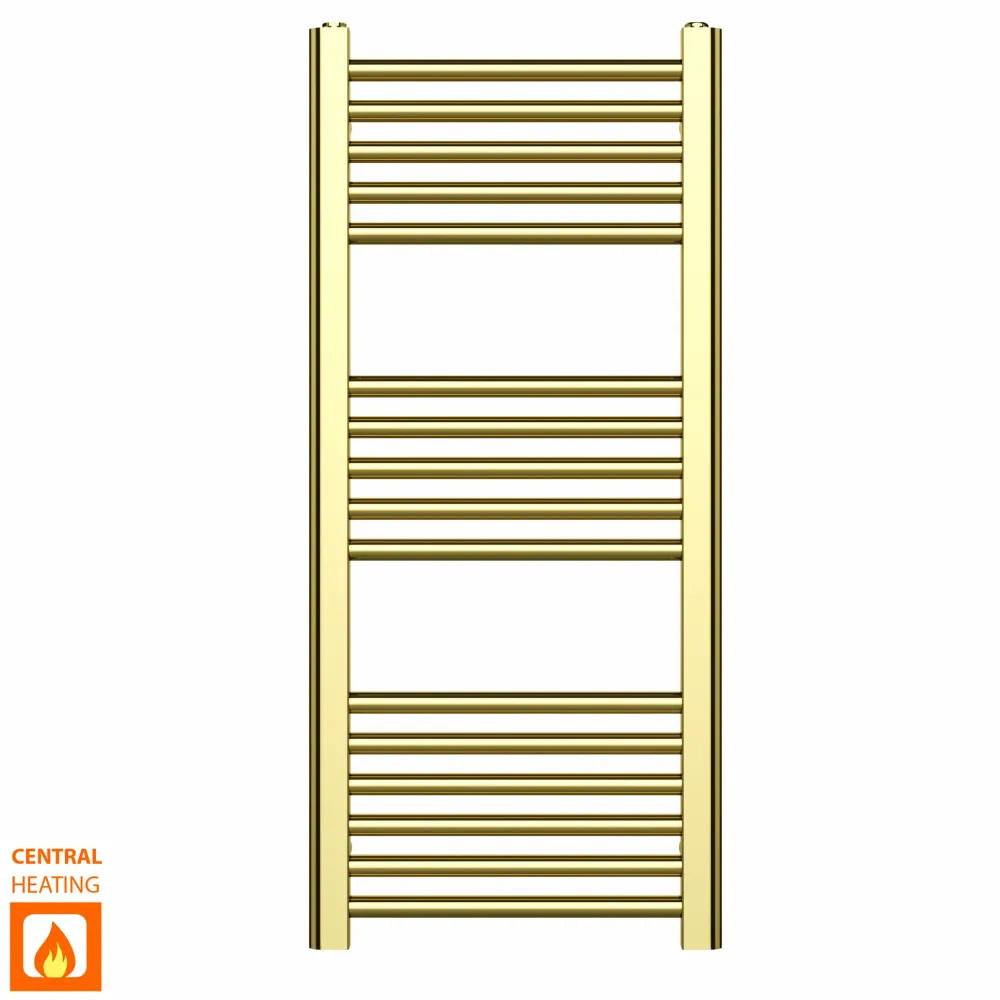 Radiateur sèche-serviettes doré brillant de 400 mm de large et 900 mm de haut myhomeware