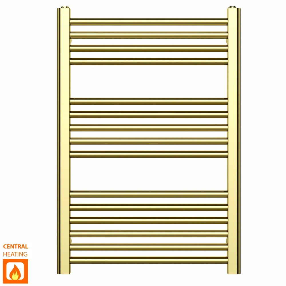 Radiateur sèche-serviettes doré brillant de 500 mm de large et 800 mm de haut myhomeware