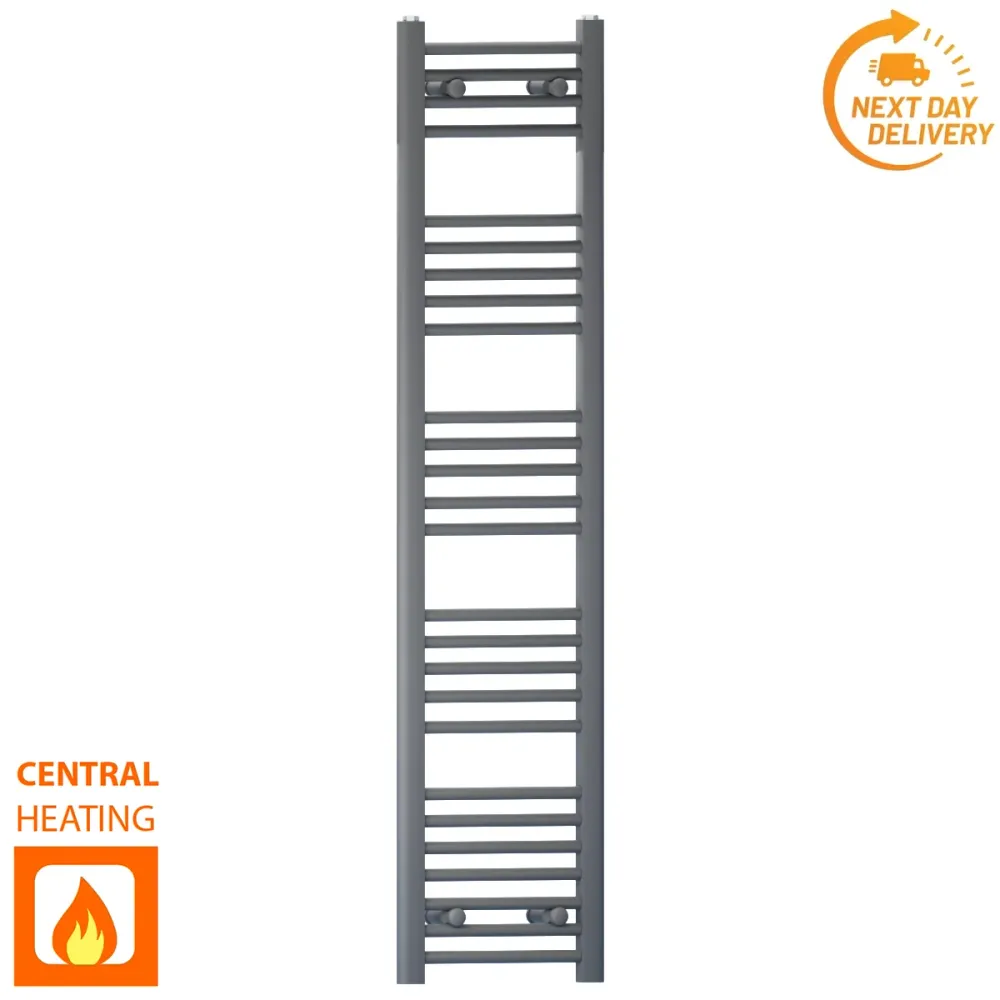 Radiateur sèche-serviettes gris anthracite de 400 mm de large et 1 400 mm de haut myhomeware