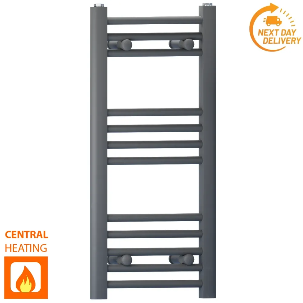 Radiateur sèche-serviettes gris anthracite de 400 mm de large et 700 mm de haut myhomeware