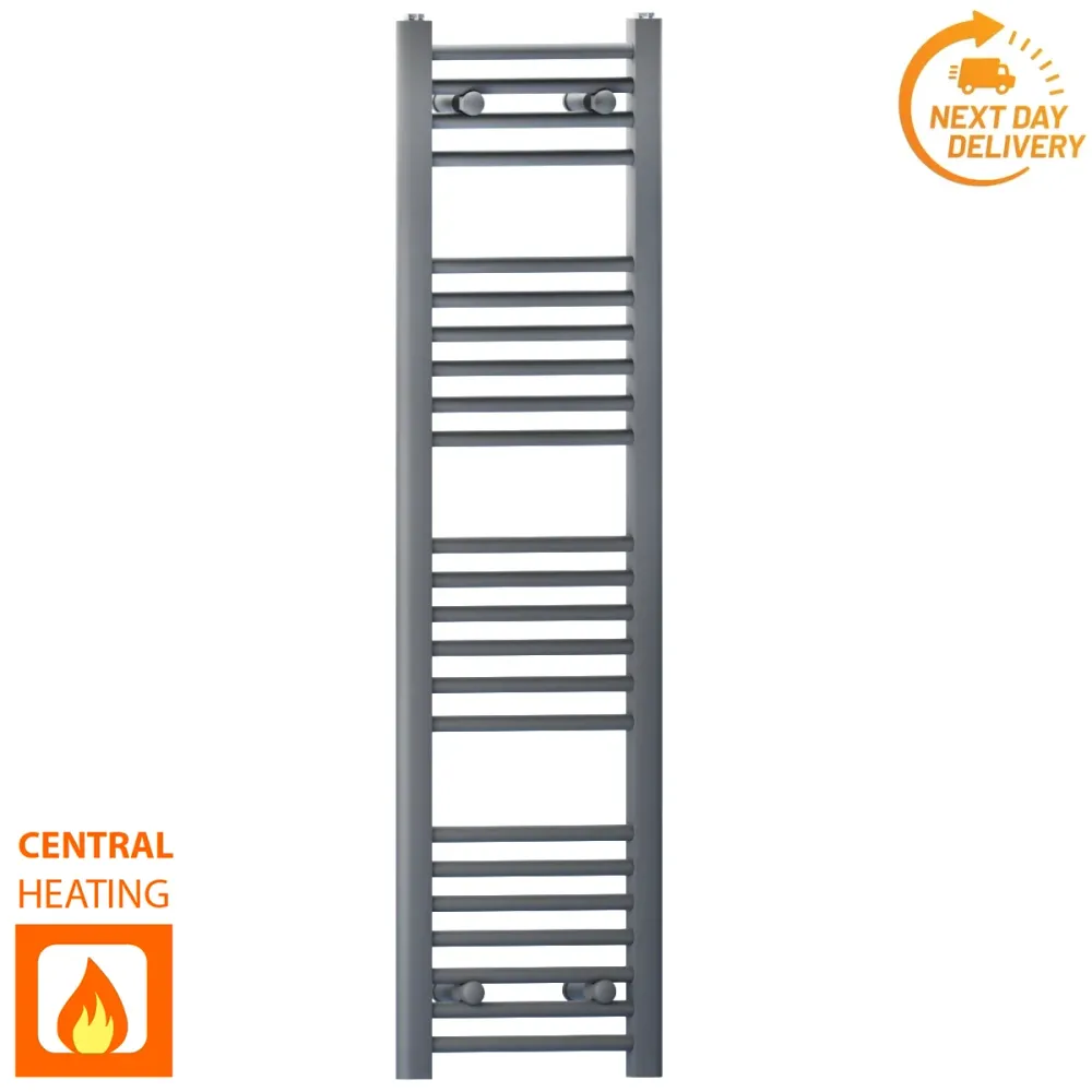 Radiateur sèche-serviettes gris anthracite de 400 mm de large et 1 200 mm de haut myhomeware