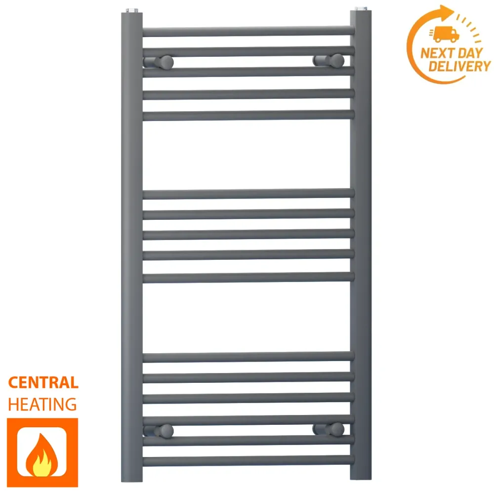 Radiateur sèche-serviettes gris anthracite de 550 mm de large et 900 mm de haut myhomeware