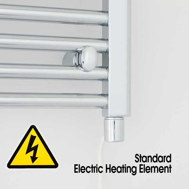Radiateur sèche-serviettes électrique plat chromé de 600 mm de large et 900 mm de haut myhomeware