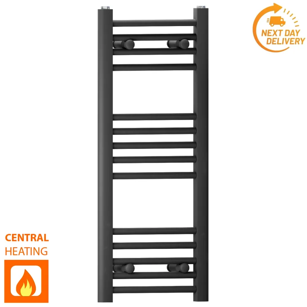 Radiateur sèche-serviettes noir mat de 300 mm de large et 800 mm de haut myhomeware