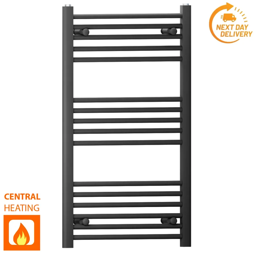 Radiateur sèche-serviettes noir mat de 450 mm de large et 900 mm de haut myhomeware