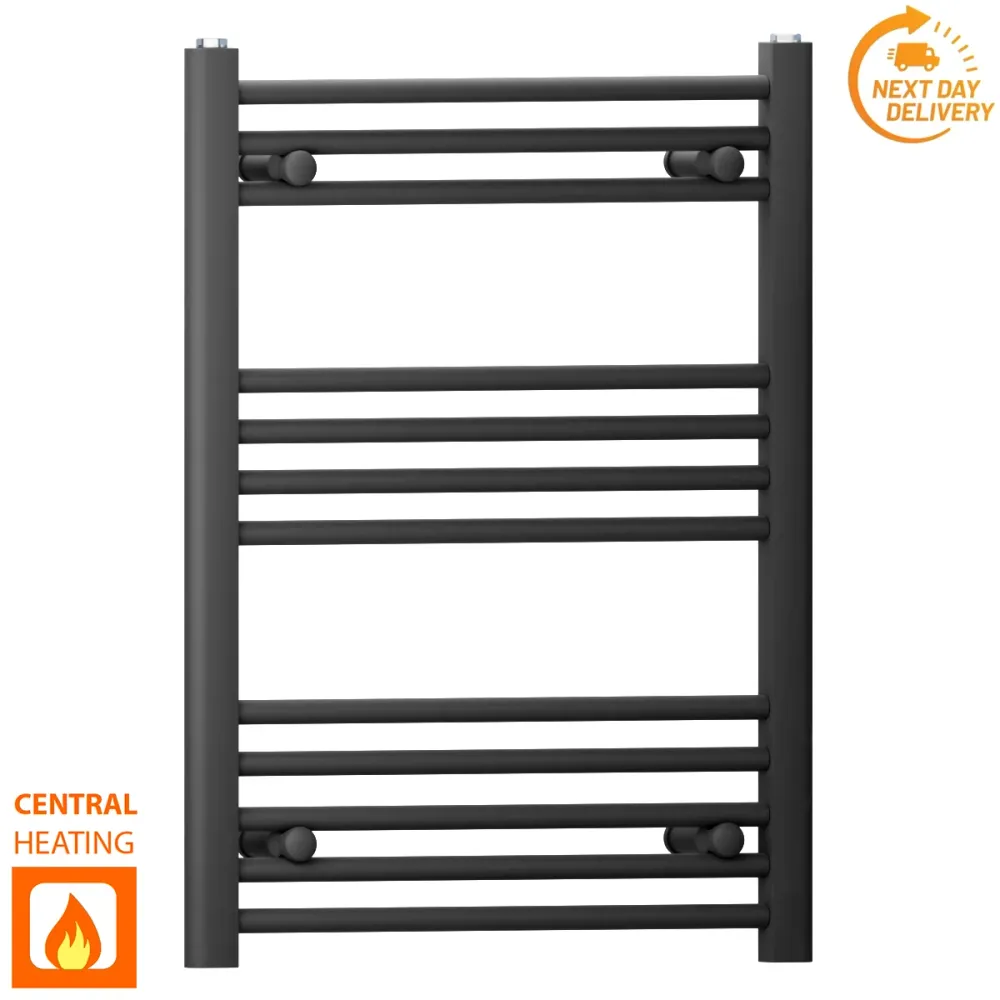 Radiateur sèche-serviettes noir mat de 500 mm de large et 700 mm de haut myhomeware