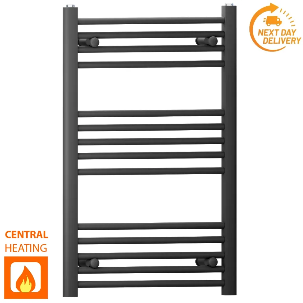 Radiateur sèche-serviettes noir mat de 550 mm de large et 800 mm de haut myhomeware