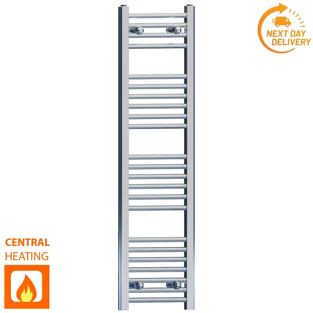 Radiateur sèche-serviettes plat chromé de 350 mm de large et 1 200 mm de haut myhomeware