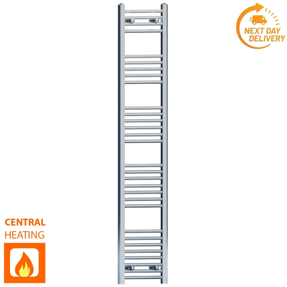 Radiateur sèche-serviettes plat chromé de 350 mm de large et 1700 mm de haut myhomeware