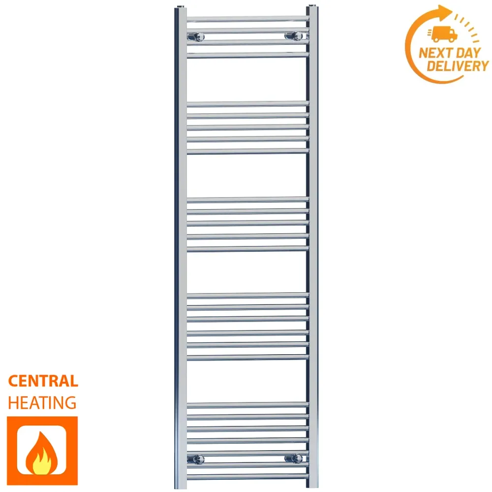 Radiateur sèche-serviettes plat chromé de 450 mm de large et 1 600 mm de haut myhomeware