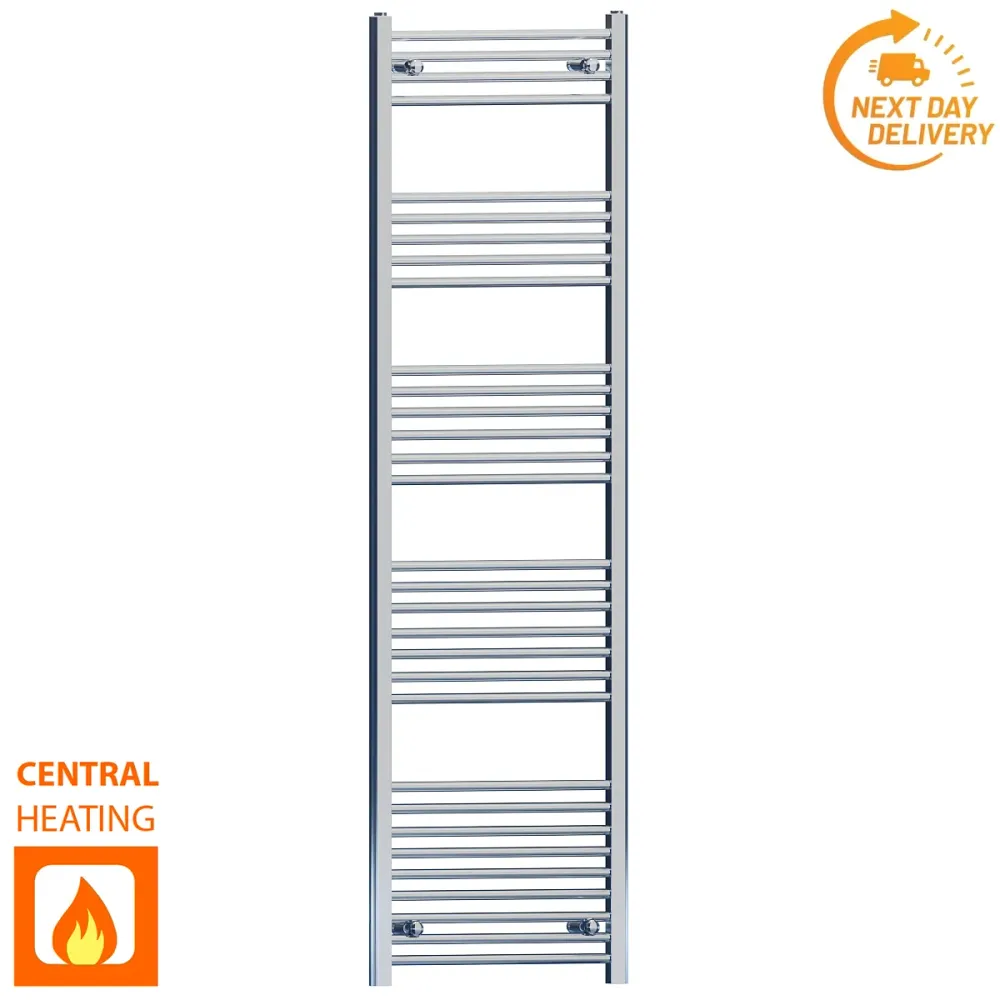 Radiateur sèche-serviettes plat chromé de 450 mm de large et 1800 mm de haut myhomeware