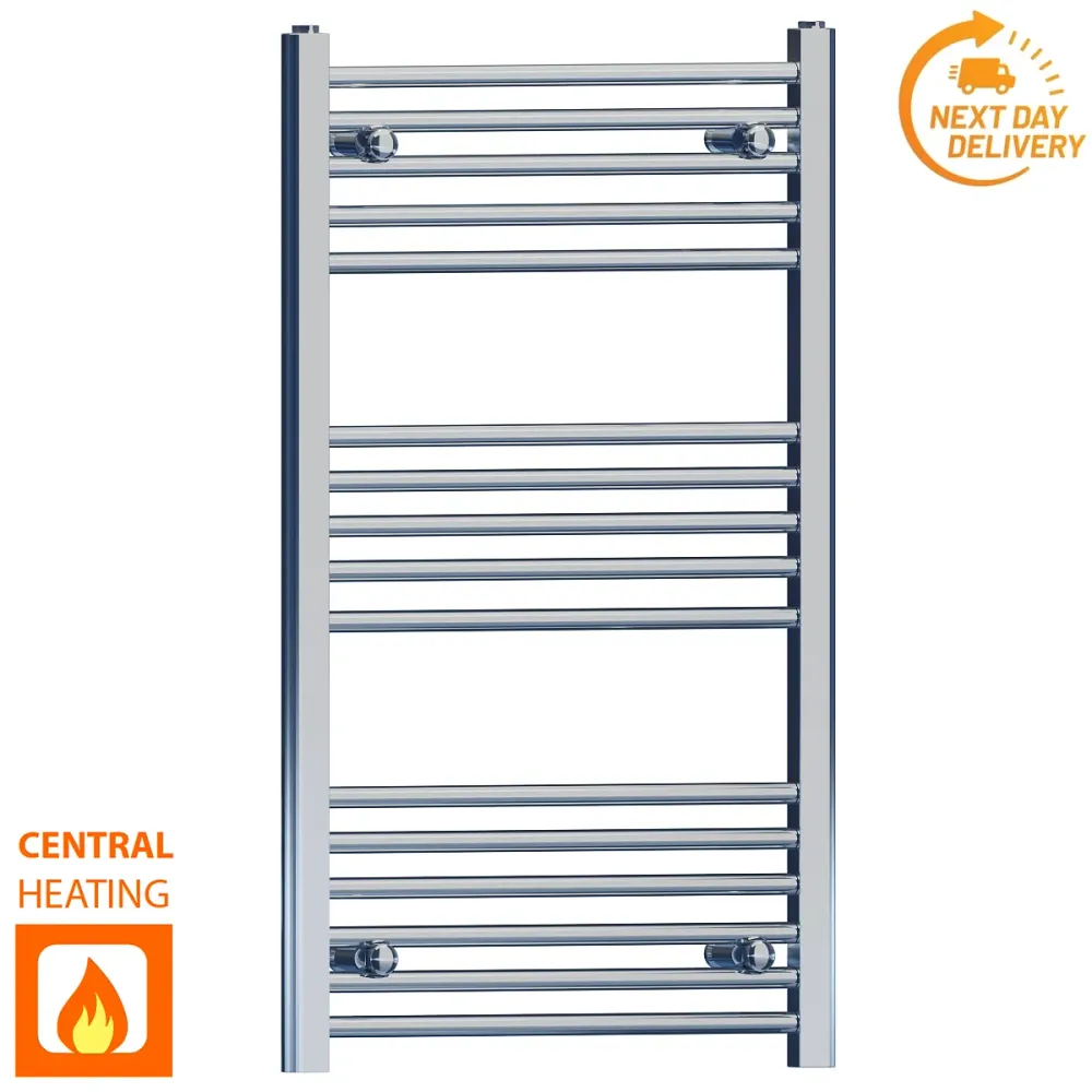 Radiateur sèche-serviettes plat chromé de 500 mm de large et 900 mm de haut myhomeware