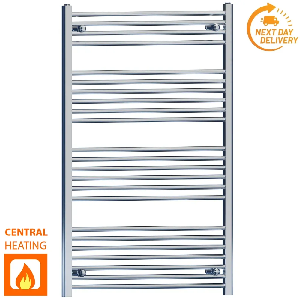 Radiateur sèche-serviettes plat chromé de 700 mm de large et 1 200 mm de haut myhomeware