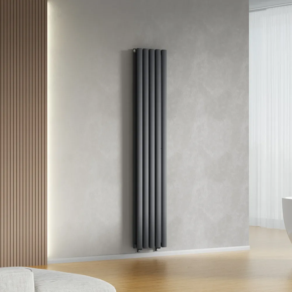Radiateur vertical double colonne design gris anthracite 300 mm x 1 600 mm, 3 291 BTU Myhomeware