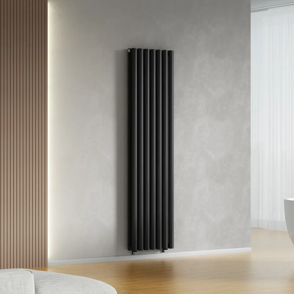 Radiateur vertical double colonne design noir 420 mm x 1 600 mm, 4 607 BTU Myhomeware