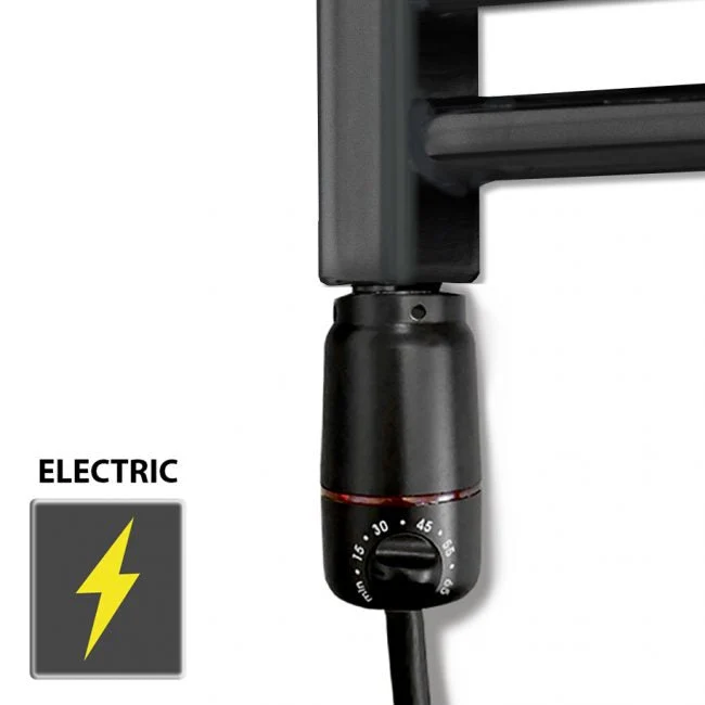 Résistance électrique thermostatique pour radiateur sèche-serviettes noir GT myhomeware