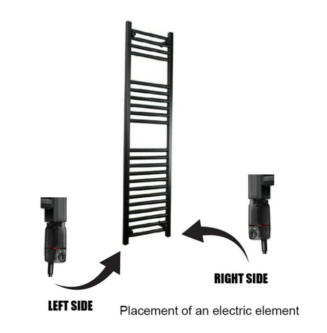 Résistance électrique thermostatique pour radiateur sèche-serviettes noir GT myhomeware