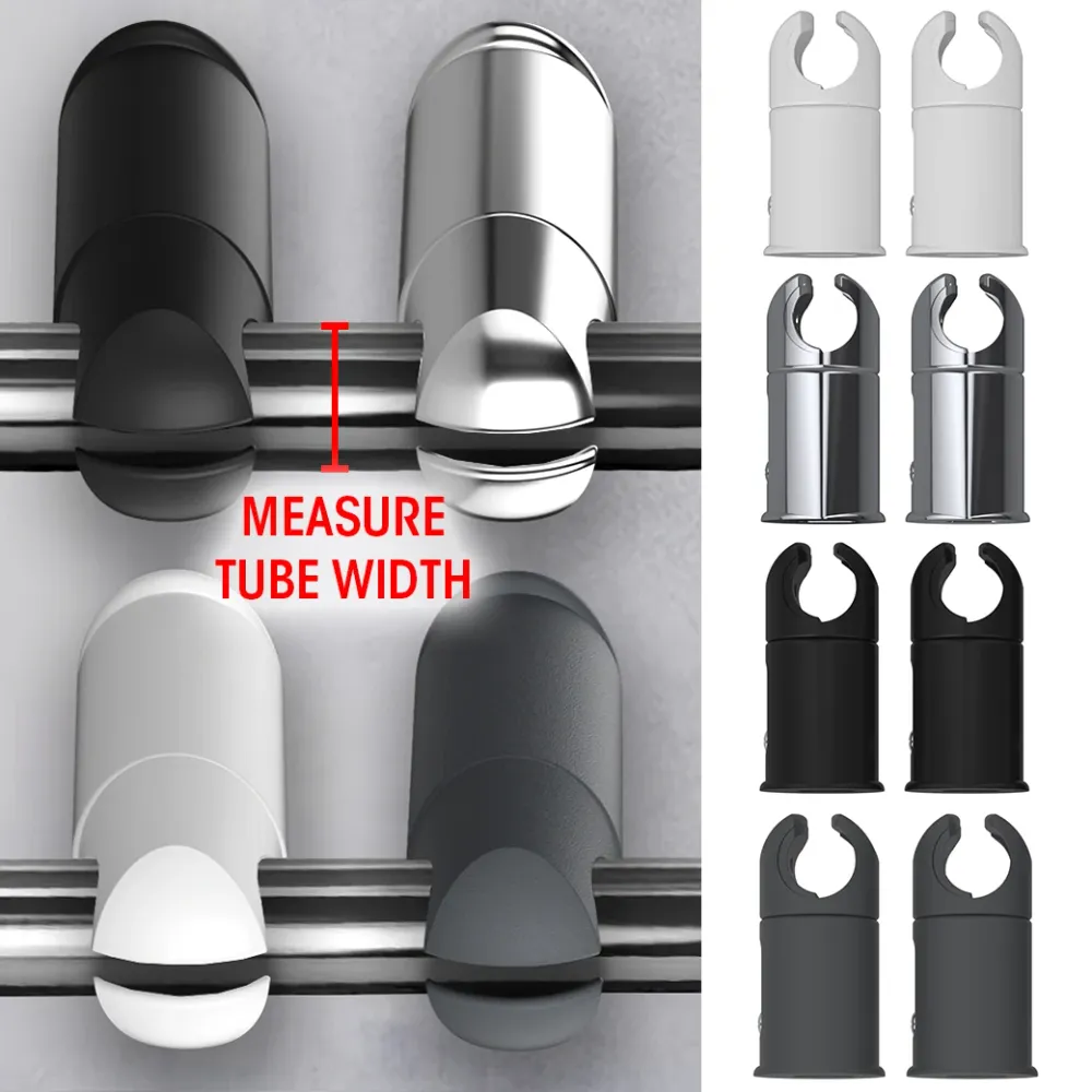 Supports de serrage noirs pour radiateurs sèche-serviettes plats/courbés (19 mm, 22 mm, 25 mm) myhomeware