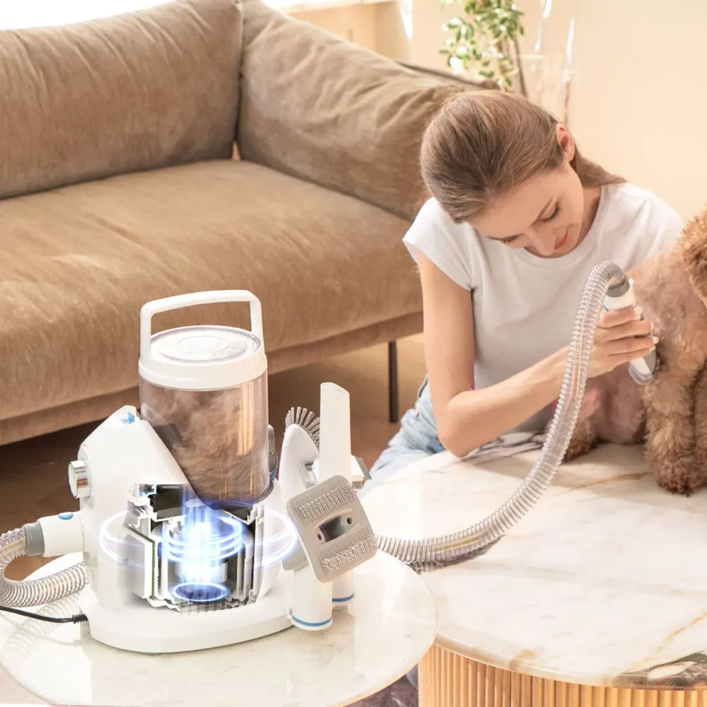 Neakasa P2 - Pro Kit de Toilettage Professionnel - Tondeuse - Aspirateur Pour Animaux de Compagnie Blanc