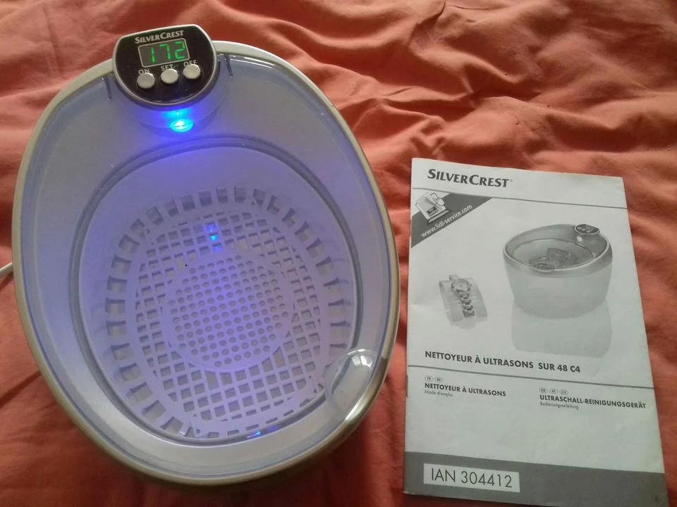 Nettoyeur ultrasons minuterie silvercrest neuf et garantie