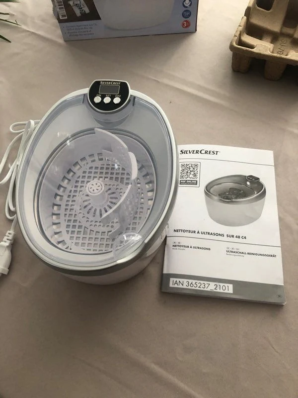 Nettoyeur ultrasons minuterie silvercrest neuf et garantie