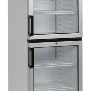 Armoire réfrigérée professionnelle NordCap KU 380 2G avec 2 portes vitrées avec poignée