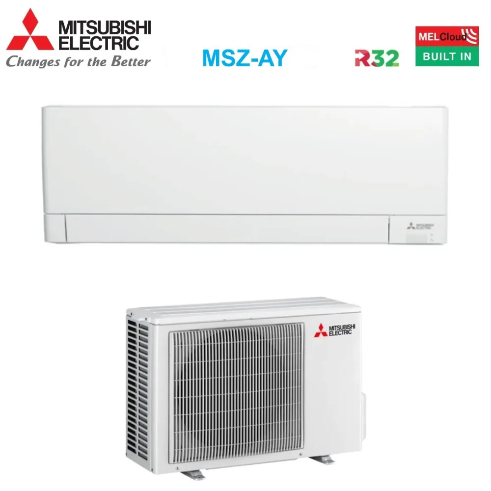 Offre Climatiseur Mitsubishi Electric Inverter Plus Line Série Msz-Ay 9000 Btu Msz-Ay25vgkp + Muz-Ap25vg R-32 Wi-Fi intégr...