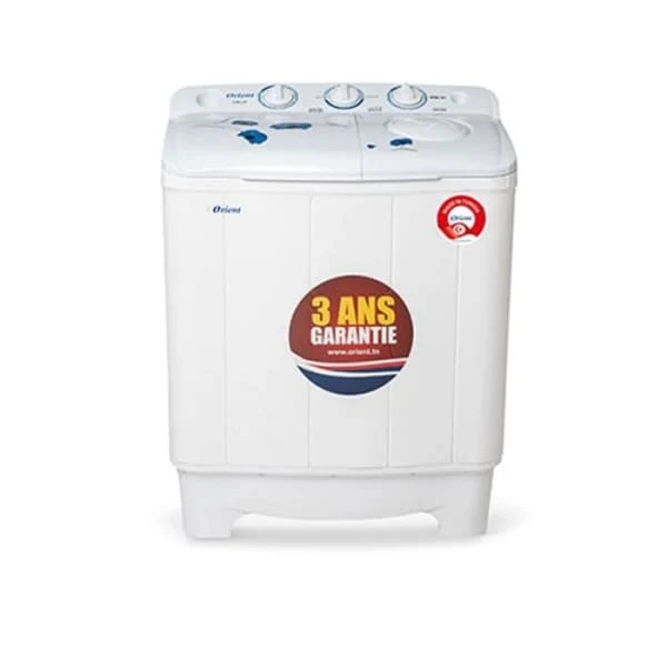 Machine à laver ORIENT 9KG semi automatique Blanc (XPB 2-9-1)