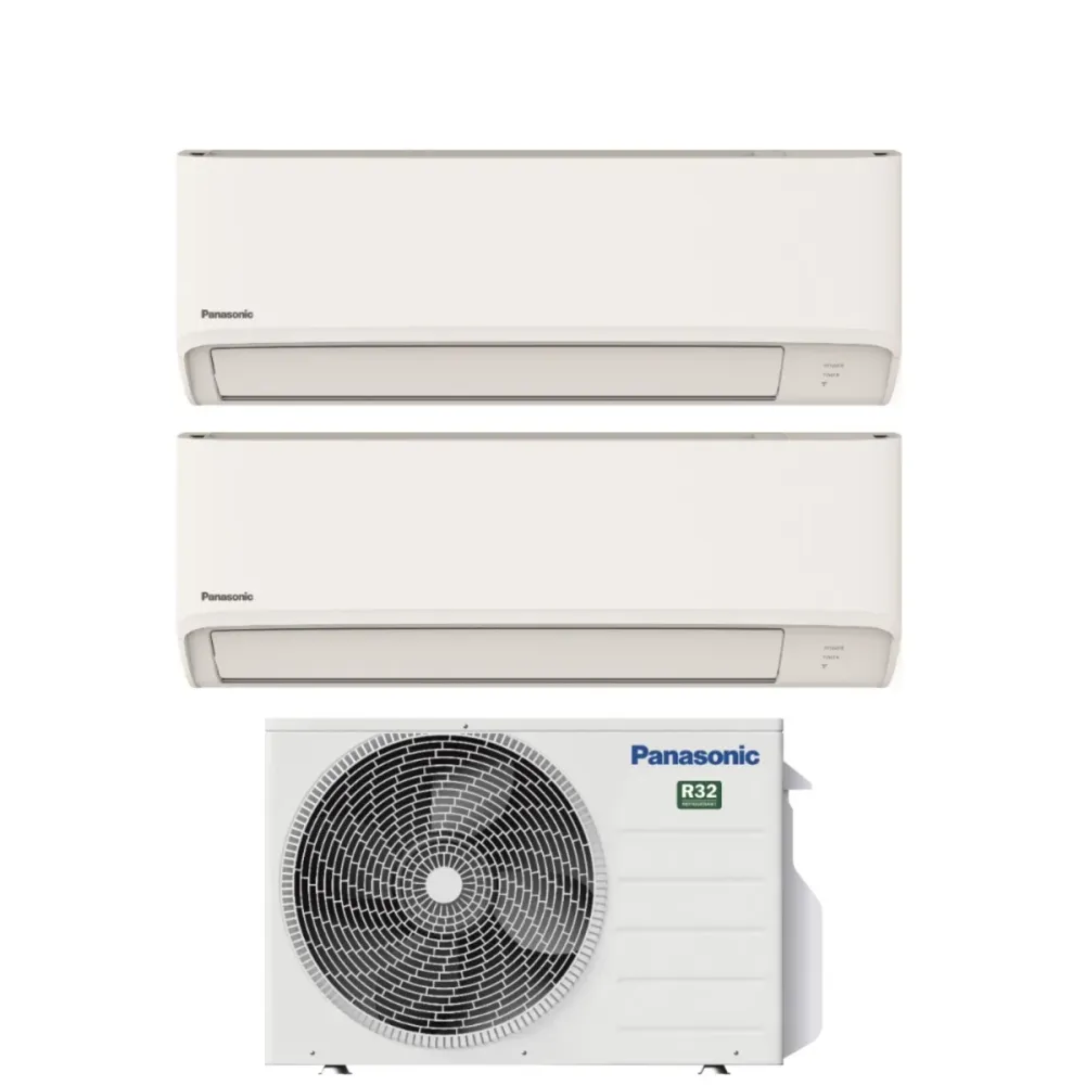 Panasonic Dual Split Climatiseur Climatiseur Série Tz 9+9 Avec Cu-2z50tbe R-32 Wi-Fi En Option 9000+9000