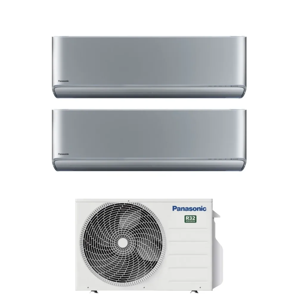 Panasonic Dual Split Inverter Etherea Silver 9000+9000 Avec Cu-2e18sbe