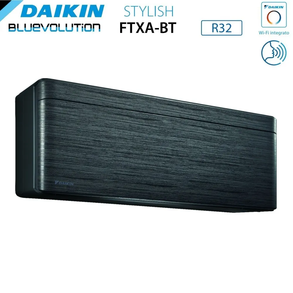 Panneaux inverseurs divisés pour climatiseur Daikin Bluevolution STYLISH REAL BLACKWOOD série 7+7+9+9 avec 4MXM68N R-32 Wi...