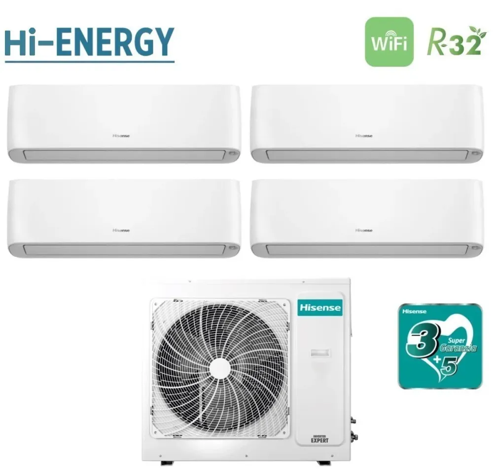 Panneaux inverseurs divisés pour climatiseur Hisense ENERGY PRO PLUS / HI-ENERGY série 12+12+12+12 avec 4AMW105U4RAA R-32...