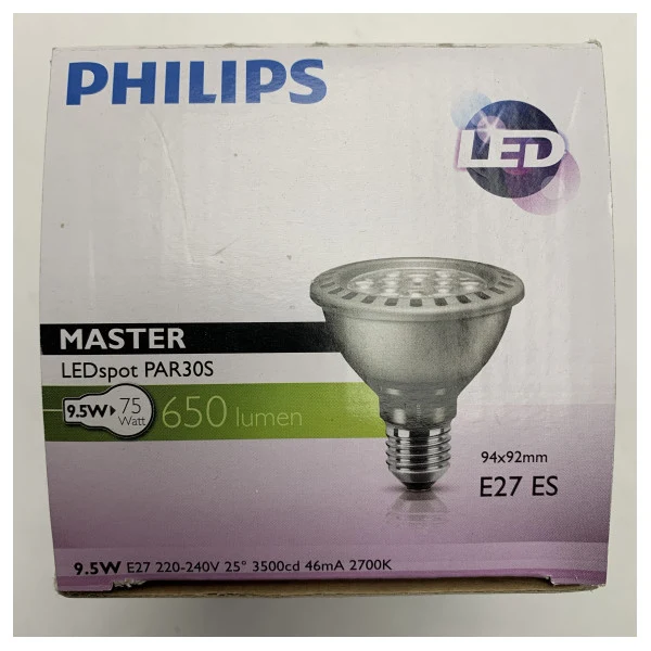 Philips 9.5W LED E27 Spot Lamp Marine Indoor & Outdoor Use - Dimmable Warm White Light