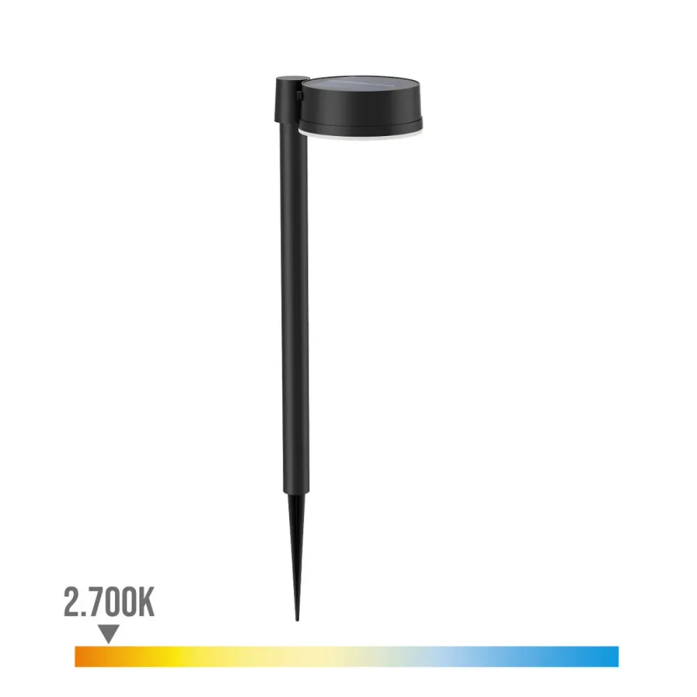 Borne de jardin solaire Philips Vynce 1,5 W 11,2 x 14,2 x 54 cm Noir Plastique Rond (2700 K) (Vert tendre) (1 Unité)