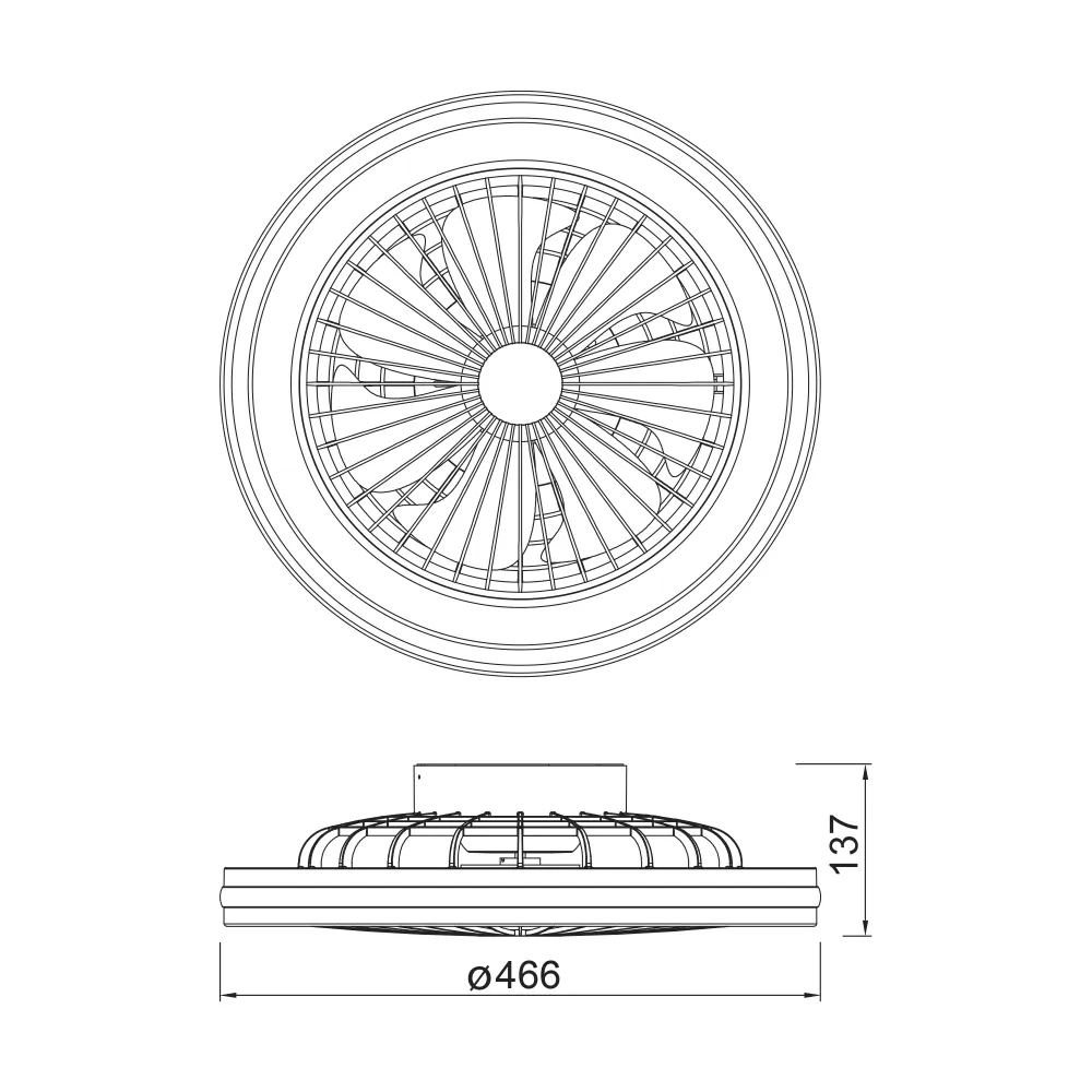 Plafonnier ventilateur GAMER GM blanc Mantra 7861