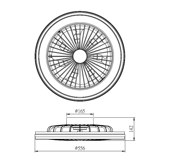 Plafonnier ventilateur Gamer noir pm Mantra 8292