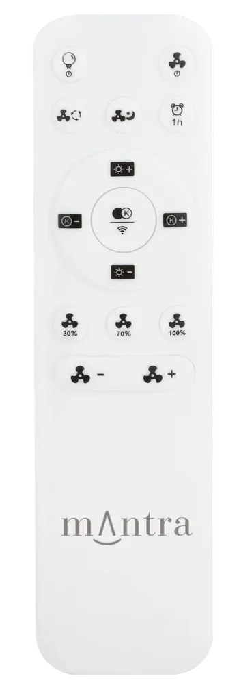 Plafonnier ventilateur Tibet mini blanc Mantra 7804