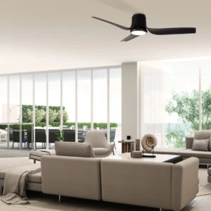 Plafonnier ventilateur Ushuaia noir D133,5 Mantra 8718