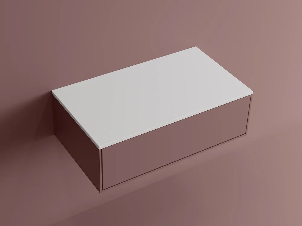 Plan de toilette de 31 po 1/2 po - Blanc mat