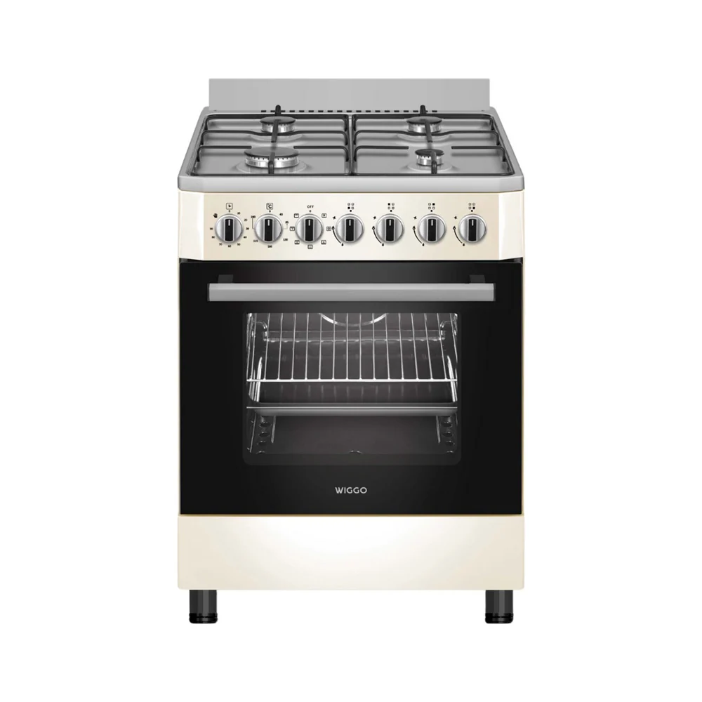 Poêle à gaz autoportant Wiggo WO-E605R(CX)-2 - 60 cm - Crème