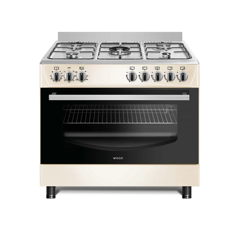 Poêle à gaz autoportant Wiggo WO-E903R(CX)-2 - 90 cm - Crème