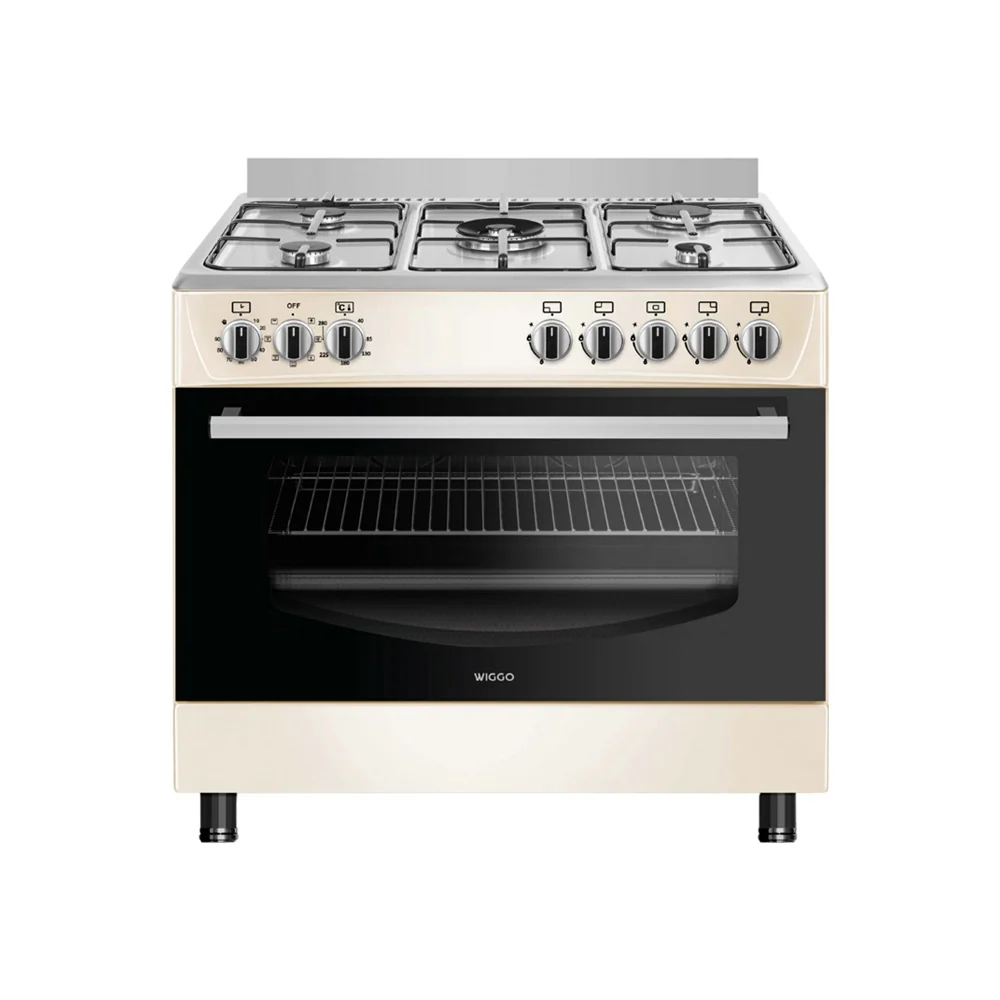 Poêle à gaz autoportant Wiggo WO-E905R(CX)-2 - 90 cm - Crème