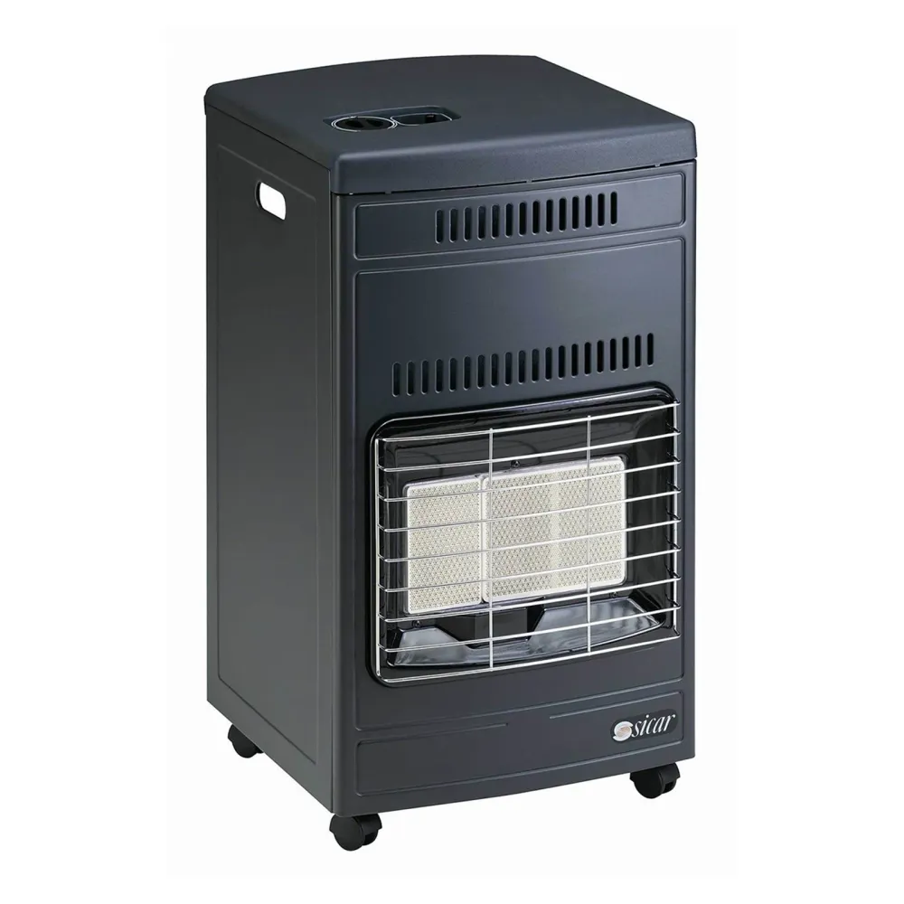 Poêle à gaz au sol ventilé infrarouge de 4,2 Kw pour intérieurs avec allumage piézo
