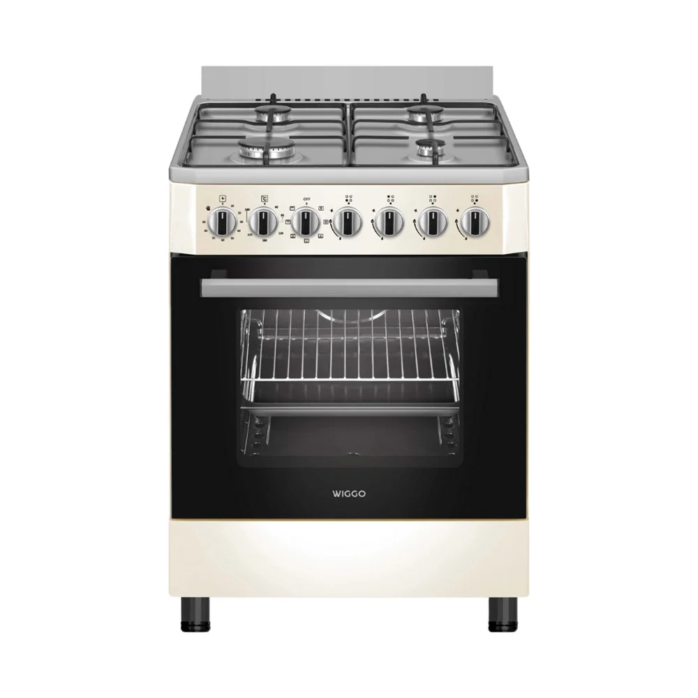 Poêle à gaz sur pied Wiggo WO-E605R(CX) - 60 cm - Crème