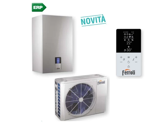 Pompe à Chaleur Hybride Air/Eau Ferroli Omnia S Hybrid C 10 Kw Pour Installation Split Avec Contrôle Instantané de Product...