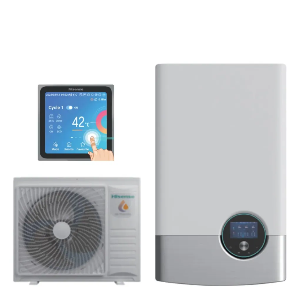 Pompe à Chaleur Split Ventilateur Unique Air/Eau Hisense Hi-Terma Ahm-080hcdsaa + Ahw-080hcds1 R-32 Wi-Fi En Option Avec C...